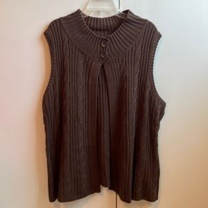 Kim Rogers brown sweater vest size 2X